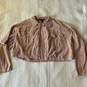 Forever 21 • Denim Cropped Jacket • Rose Color • Size Women’s Medium